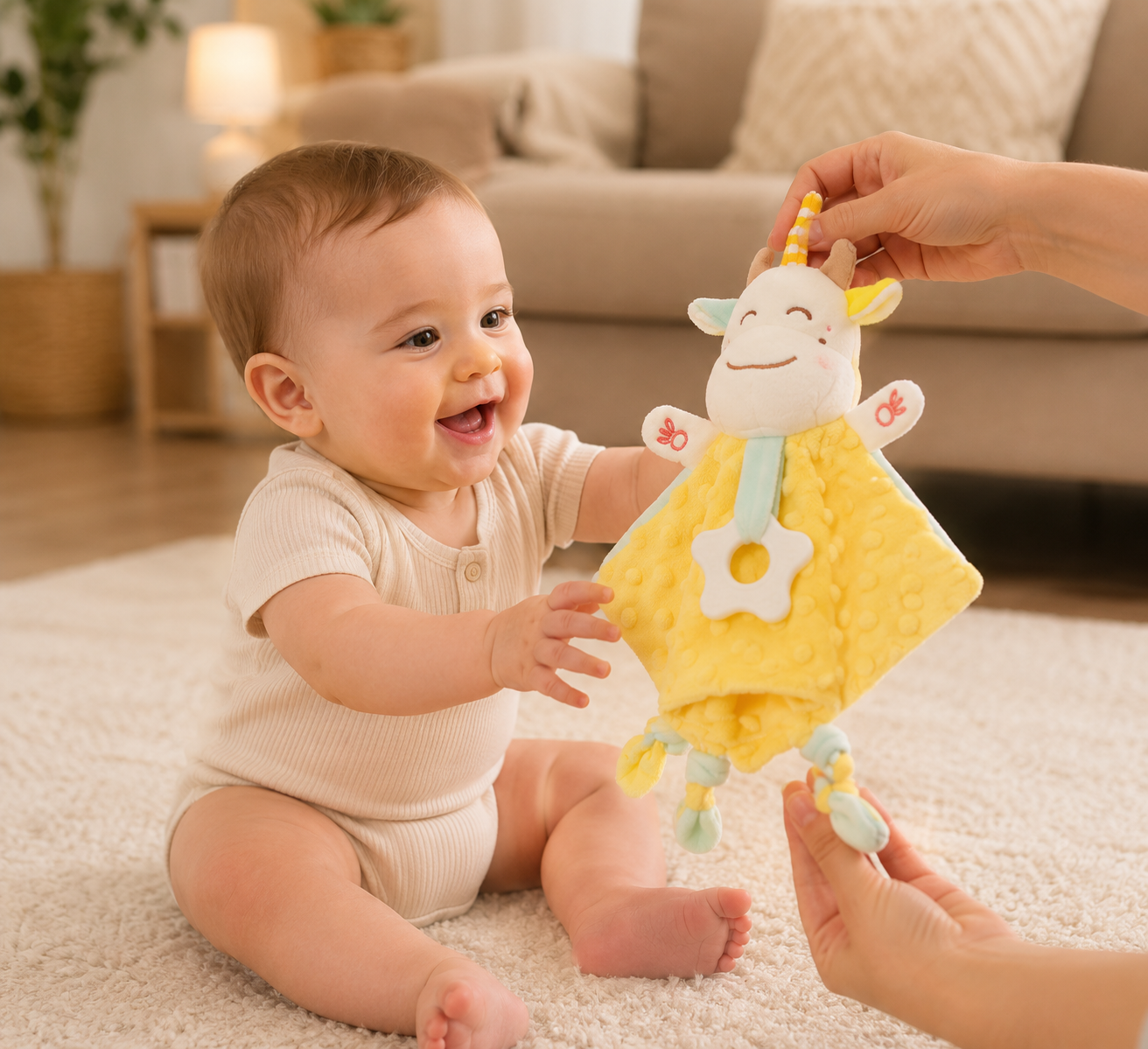 Doudou bebe Jaune