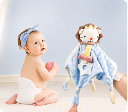 Doudou pour bebe bleu  Chat