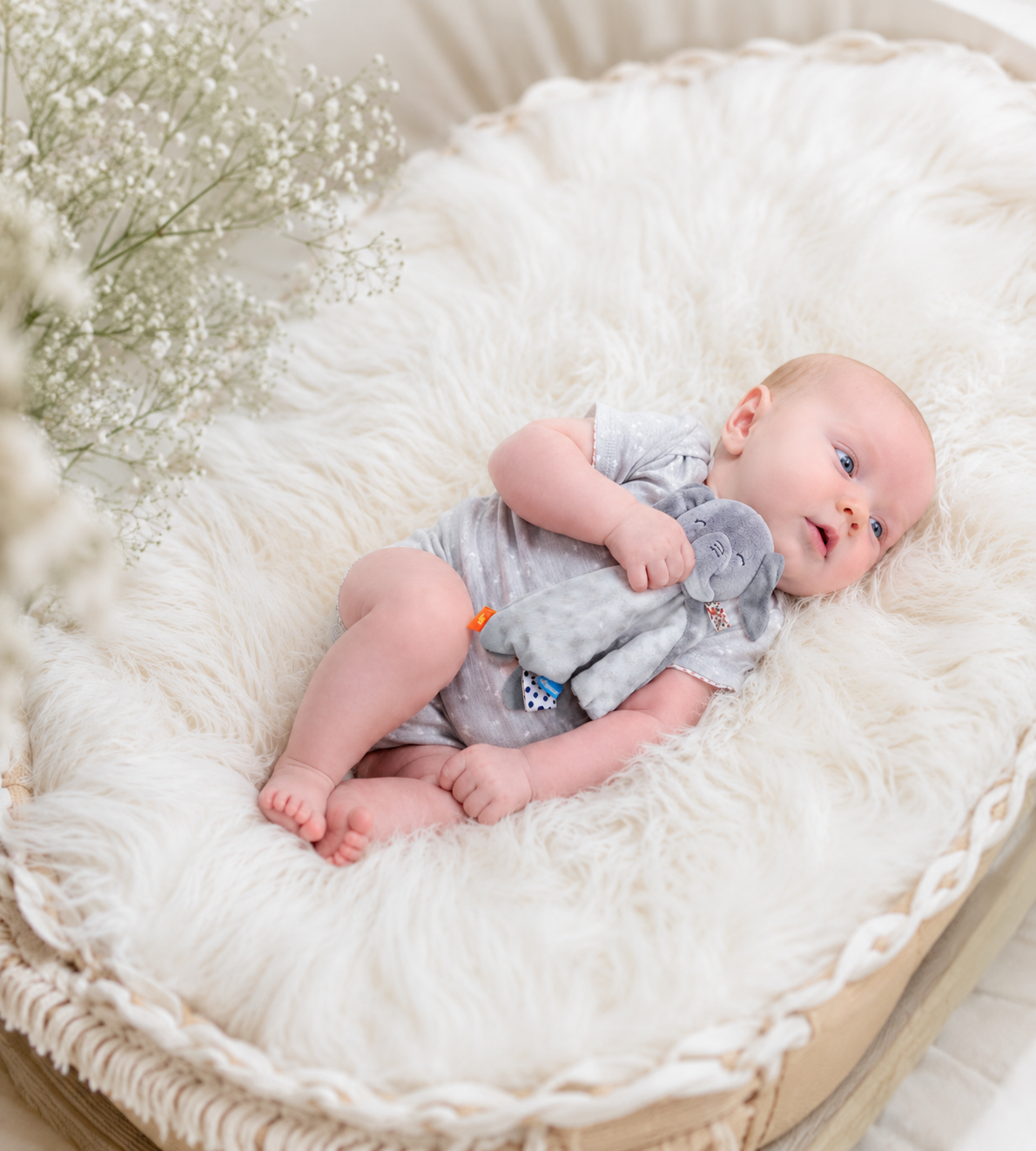 Doudou pour bebe Gris