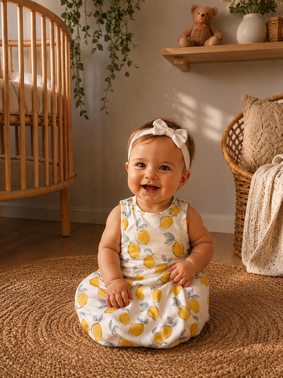 Gigoteuse Bébé  hiver citron jaune