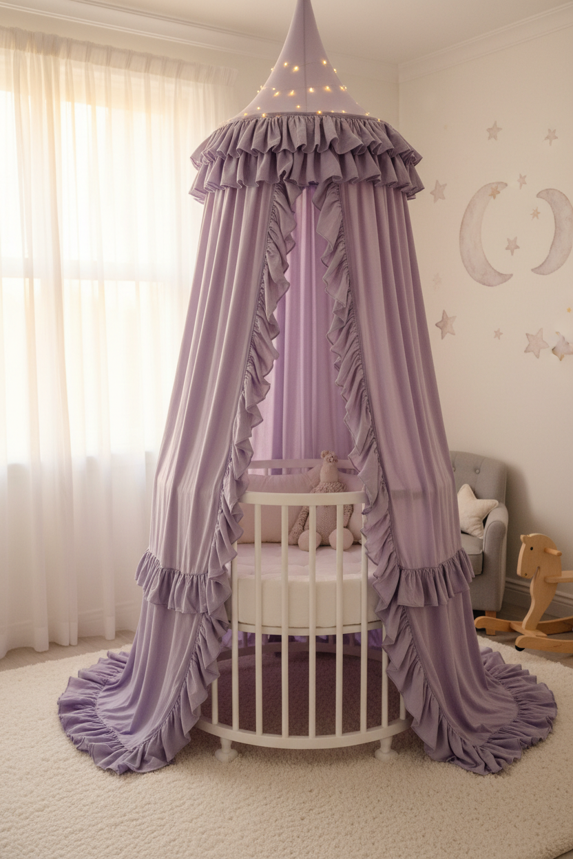 Ciel de lit bebe  Lavande