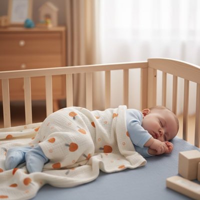 Couverture bébé  orange