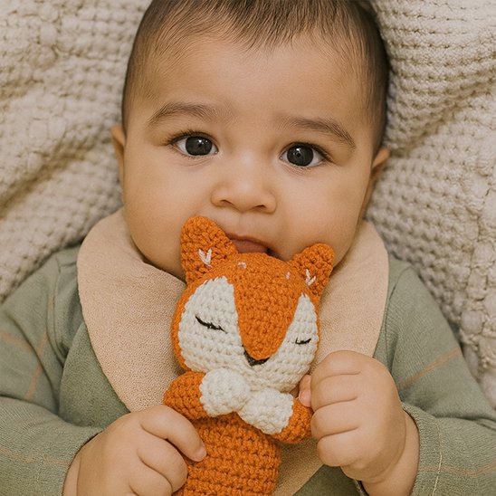 Doudou bebe  Orange