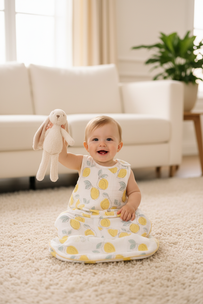 gigoteuse bebe hiver citrons eveil