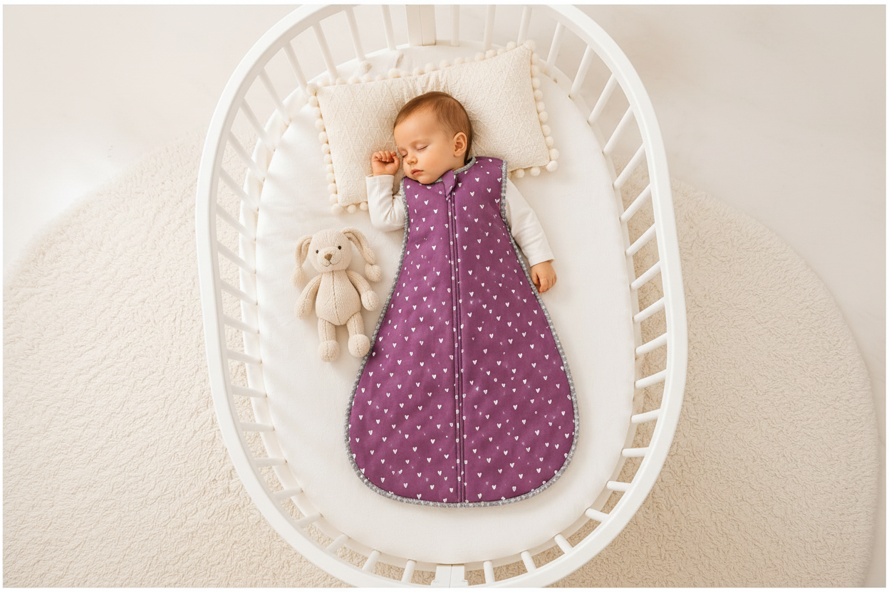 Gigoteuse violette - lit rond