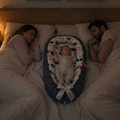 Reducteur de lit bebe  camel