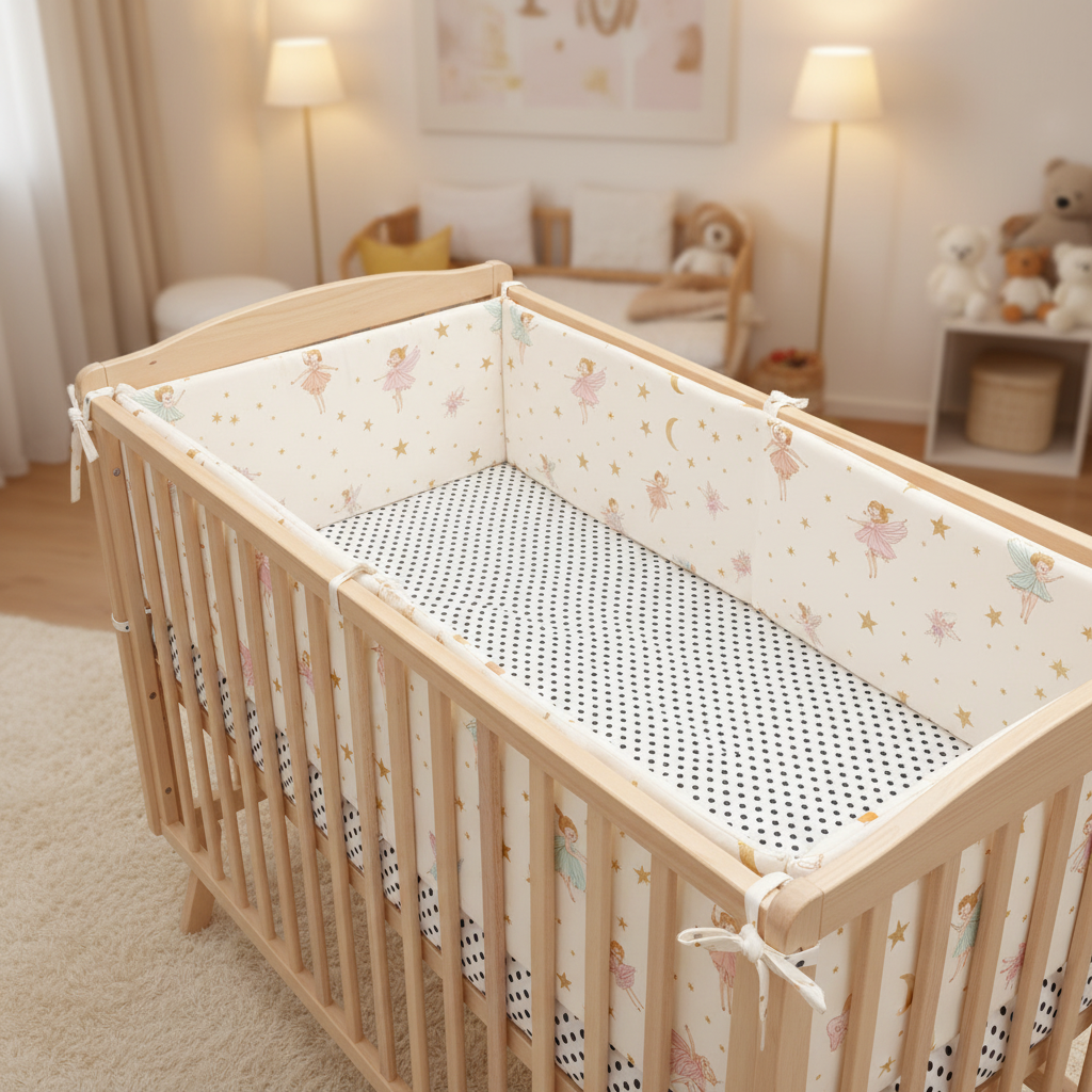 Tour de lit bébé Crème ivoire