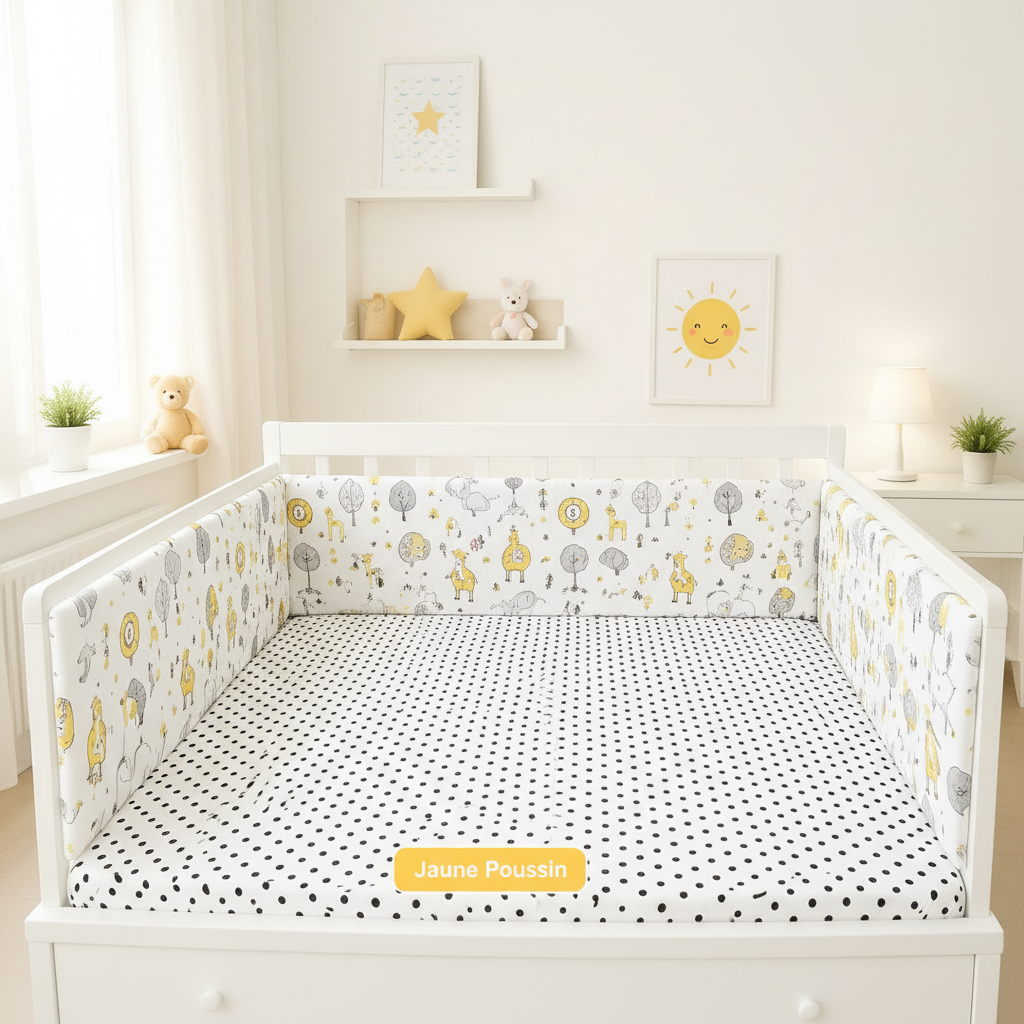  tour de lit bébé  Jaune Poussin