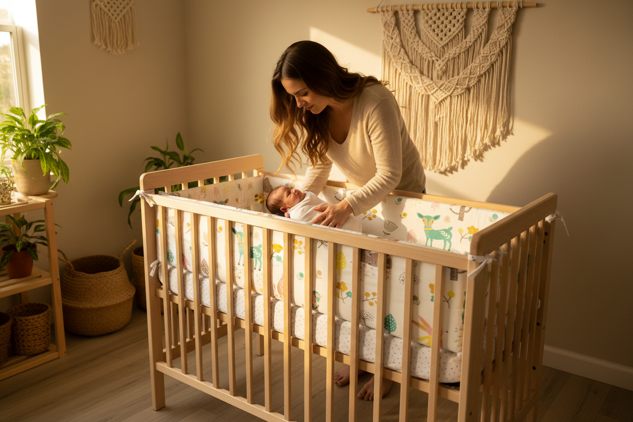 Tour de lit bébé  lifestyle