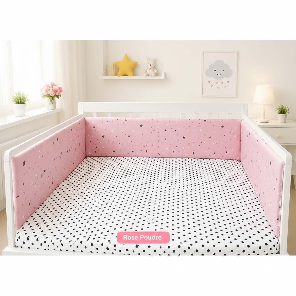 tour de lit bebe Rose 